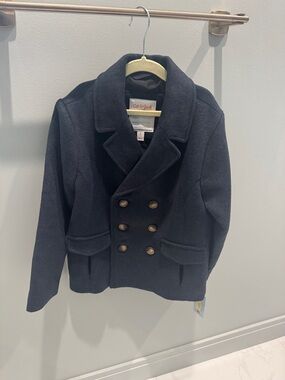 Cat & Jack Navy Double-Breasted Pea Coat